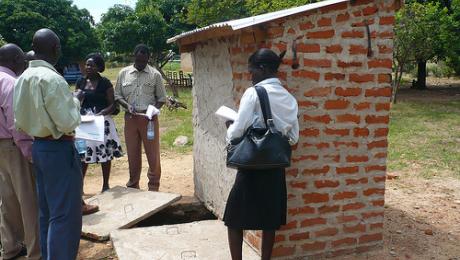 Monitoring sanitation and hygiene services. Photo: IRC Monitoring sanitation and hygiene services. Photo: IRC
