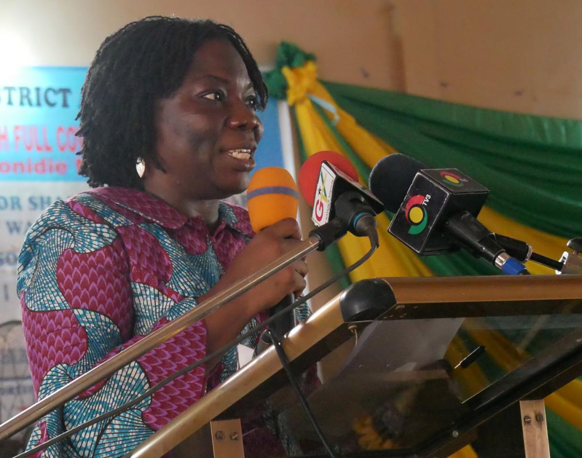 Vida Duti at the Launch of the project in Asutifi North