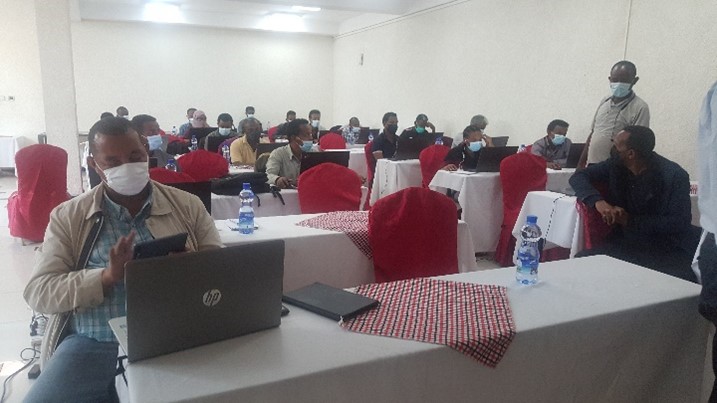 Group discussion during the training