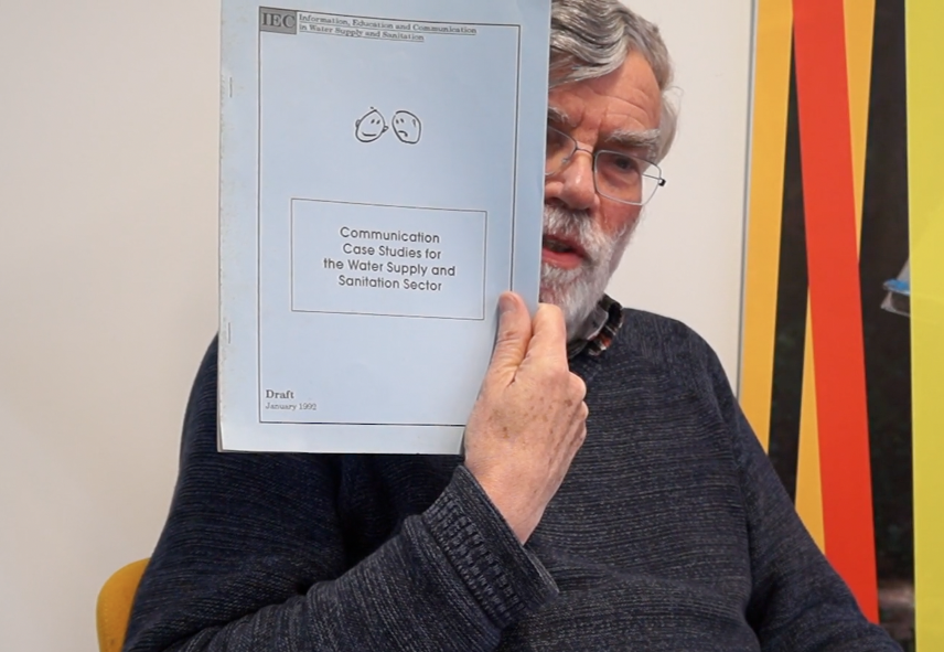 Dick de Jong with the Communication Case Studies for the Water Supply and Sanitation Sector book Dick de Jong with the Communication Case Studies for the Water Supply and Sanitation Sector book