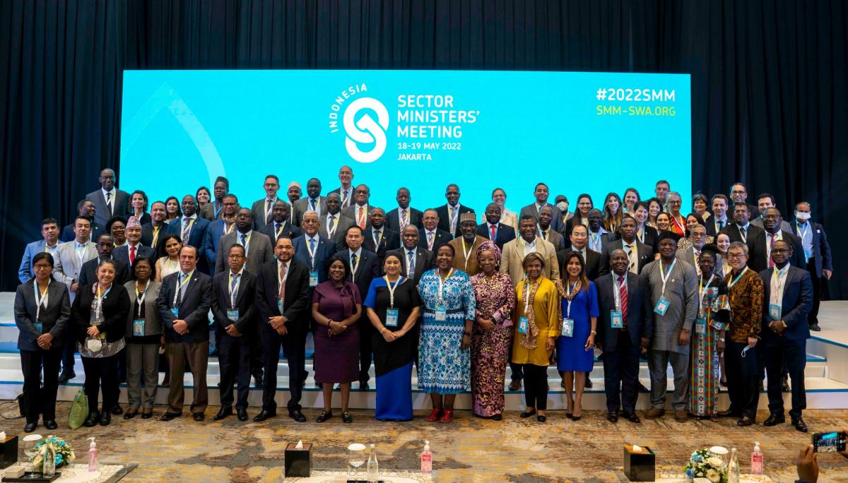 Group photo of participants at he SWA Jakarta Sector Ministers Meeting
