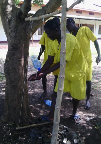 Handwashing at Namalu Prison, Karamoja. Uganda. Photo: African Prisons Project Handwashing at Namalu Prison, Karamoja. Uganda. Photo: African Prisons Project
