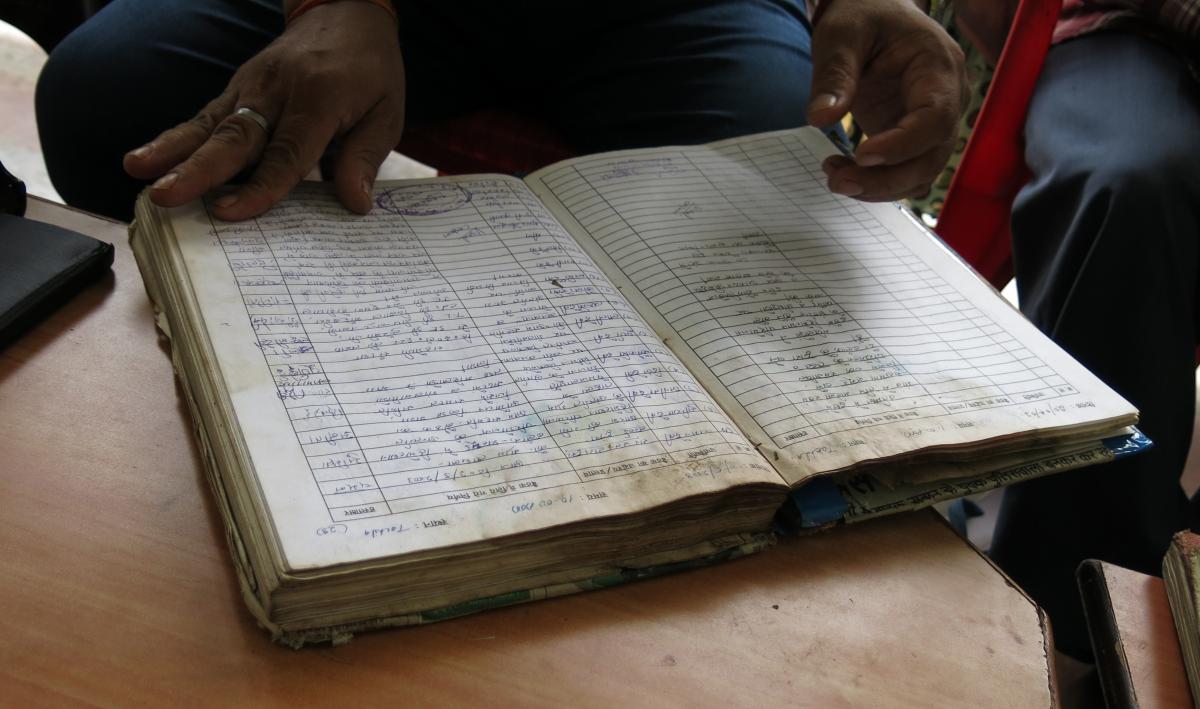 Ledger, Uttarakhand, India. Photo: IRC Ledger, Uttarakhand, India. Photo: IRC